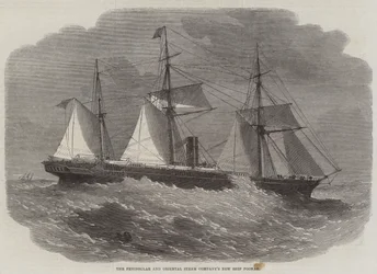 La nuova nave Poonah della Peninsular and Oriental Steam Company